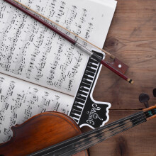 Black and Yellow Musical Note Plastic Page Holders - Pack of 2 for Instruments