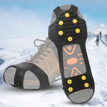 10 Teeth Ice Cleat Shoe Covers Grips Spikes Climbing Crampons S:30-35