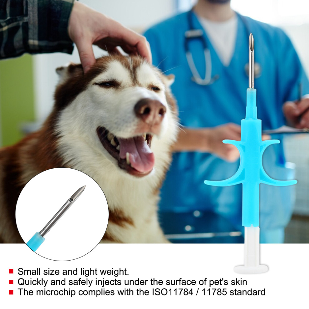 Animal Microchip Glass Transponder With Syringe, 2.12X12mm, Abs Material 7901362419635