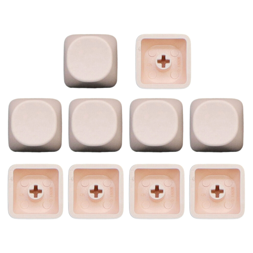 10Pieces Pbt Not Engraving Blank Keycap Moa Profile- Beige/White 7704000170192