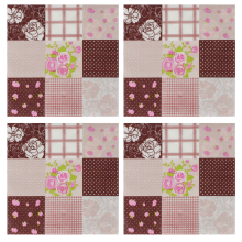 Cocktailservietter med vintage blomsterprint, klassisk mønster for tidløs elegance