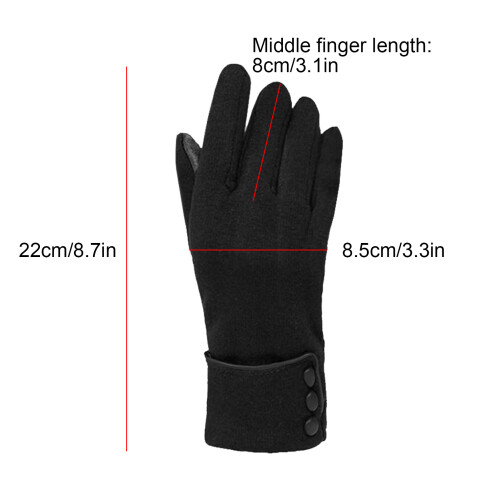 Winter-Fingerhandschuhe mit Veloursinnenfutter & Touchscreen-Funktion 1