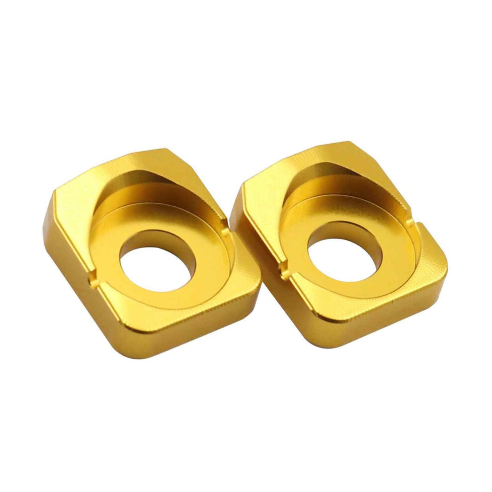 Motorcycle Chain Tensioner Rear Axles Blocks Wheel Axles Hub Spacer For Dirt Bike Rear Wheel Adjustable Mechanism Chain Adjuster Tensioner Yellow 9105992144396