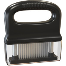 Kødmørner med rustfri stålblade, køkkenredskab til hurtig BBQ-marinade, ergonomisk skridsikkert håndtag, aftageligt opvaskemaskinesikkert design