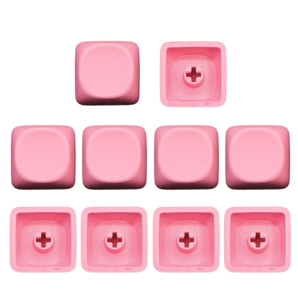 10Pcs Moa Profile 1U No Engraveds Pbt Blank Keycap- Dark/Pink 7704000170079