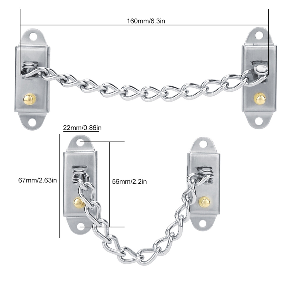 Child Safety Stainless Steel Door Chain for Enhanced Security