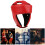 Adjustable PU Leather Boxing Head Guard Red Medium for Training & Defense 13