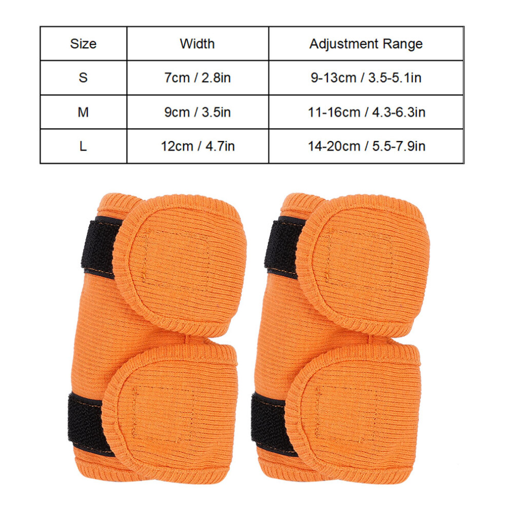 Orange Pet Leg Brace Elbow Protector L - Warm Recovery Aid 2Pcs