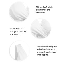 Pregnant Women's Wireless Nursing Bra – White Cotton Pure Color XXL