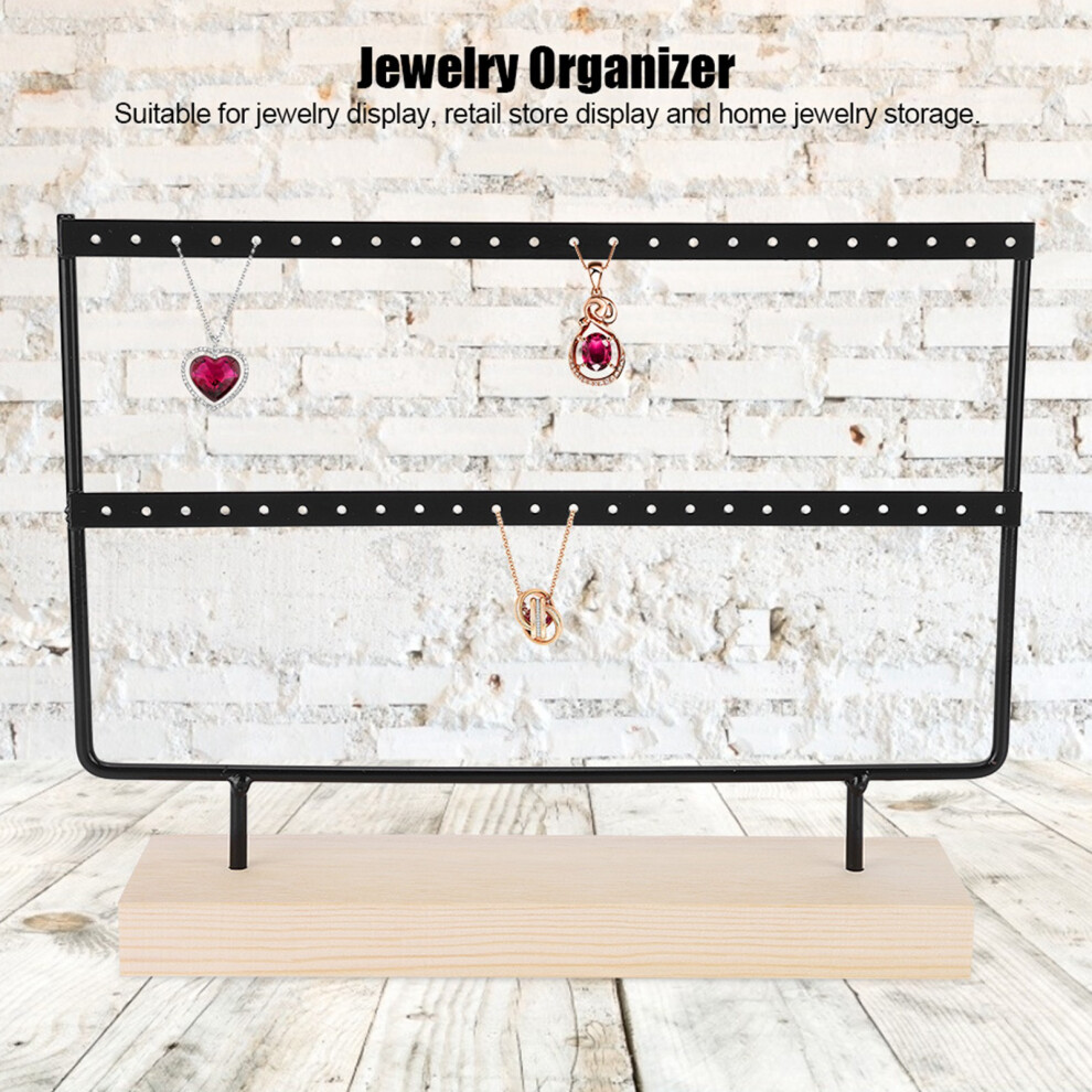 Metal Jewellery Display Stand With 48 Holes For Earrings & Necklace Storage 6921362423044