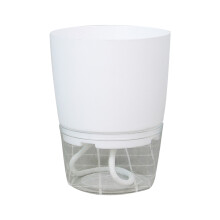 Vaso da fiori autoirrigante con corda di cotone bianca, materiali di alta qualità, design squisito, robusto e infrangibile, nuovo vaso in materiale