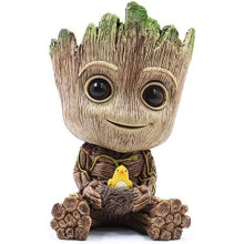 Groot-Blumentopf, detailgetreue Baby-Groot-Nachbildung mit Abflussloch für Sukkulenten, einfach zu verwenden und auch als Stiftehalter geeignet,