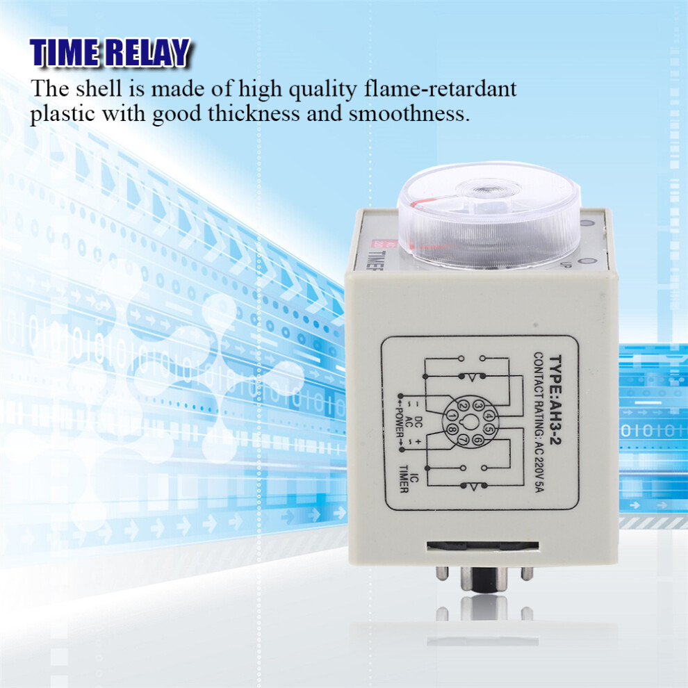 Ah3-2 Mini Time Relay 5A Delay Timer Ac 80X40x50mm For Auto Control 9481362423866