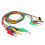 P1045 5Pcs 4mm 1m Stackable Banana Plug to Test Clip Multimeter Test Lead 4