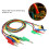 P1045 5Pcs 4mm 1m Stackable Banana Plug to Test Clip Multimeter Test Lead 9