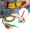 P1045 5Pcs 4mm 1m Stackable Banana Plug to Test Clip Multimeter Test Lead 10