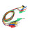 P1045 5Pcs 4mm 1m Stackable Banana Plug to Test Clip Multimeter Test Lead 8
