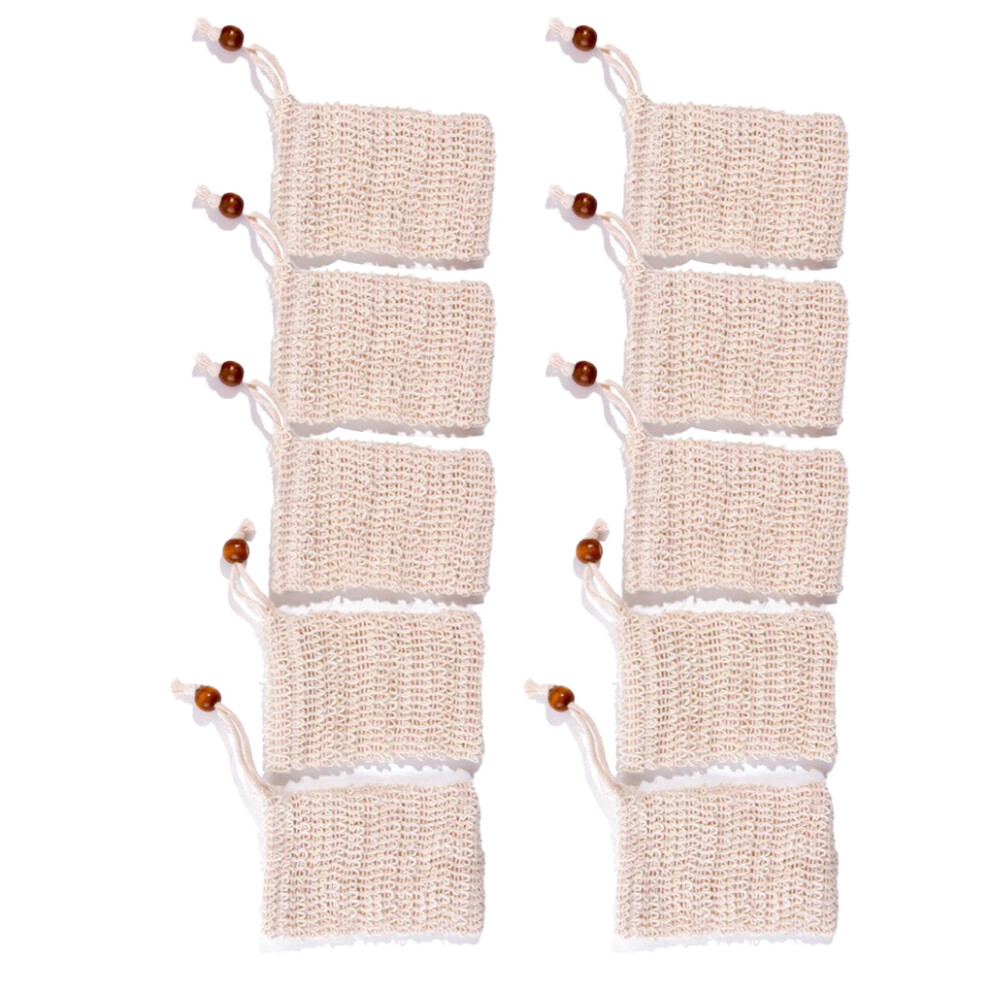10 Pieces Foaming Net Deep Cleaning Bath Mesh Bag Bubble Maker