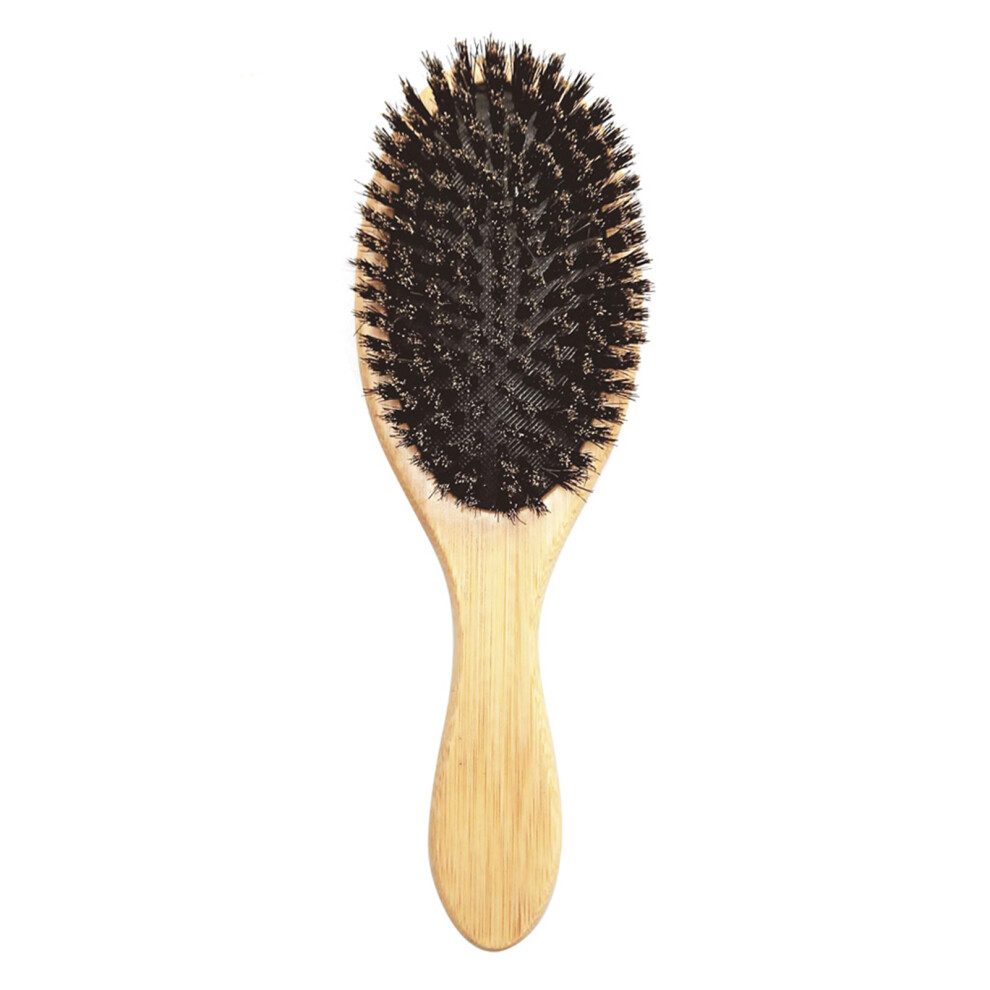 Unisex Natural Bamboo Anti-Static Paddle Hairbrush For Scalp Massage & Detangling