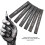 6PCS Compressed Charcoal Art Pencils Black Square Soft/Medium/Hard for Drawing 10