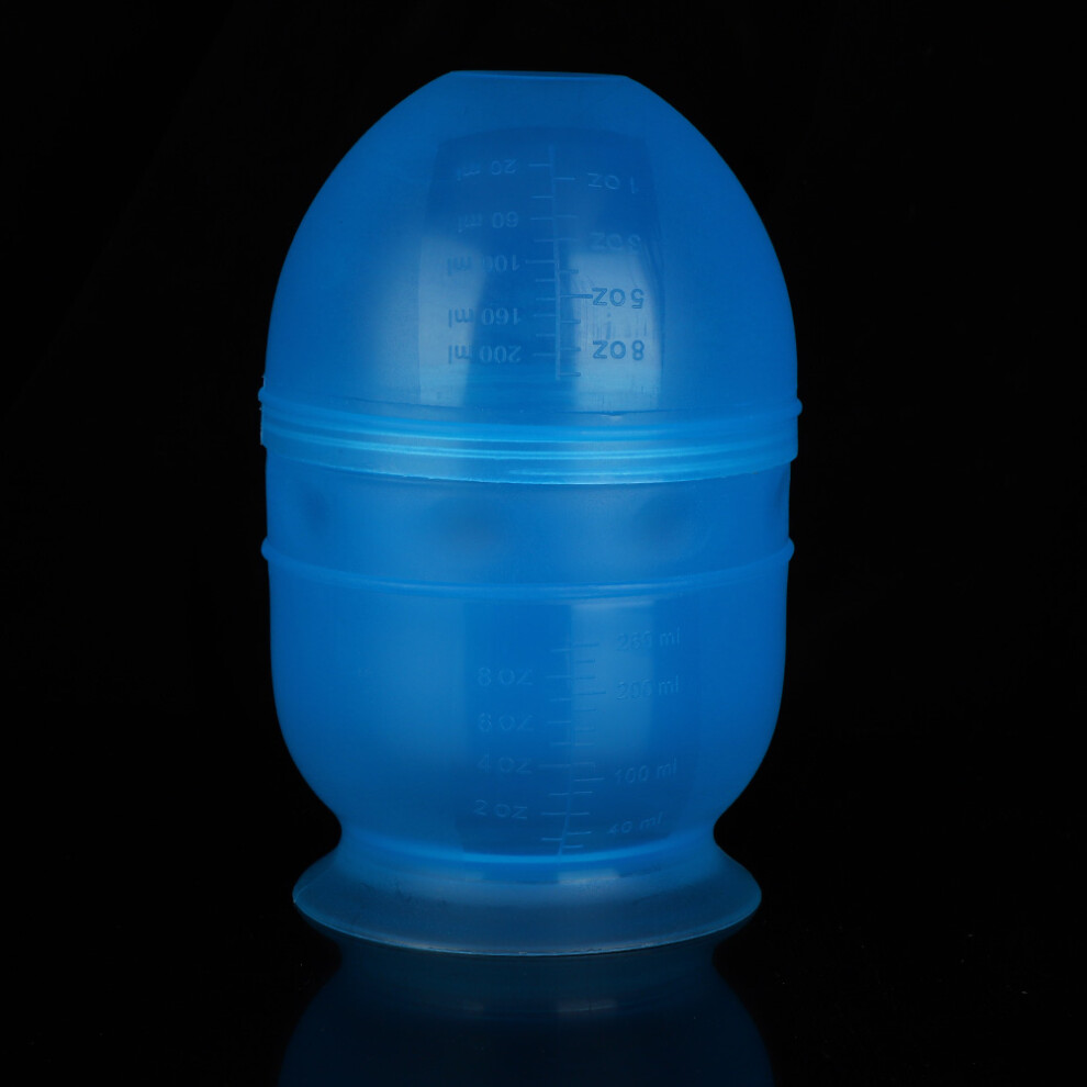 Blue Professional Hair Dye Bowl With Scale, 16X9cm Hair Coloring Shaker Cup