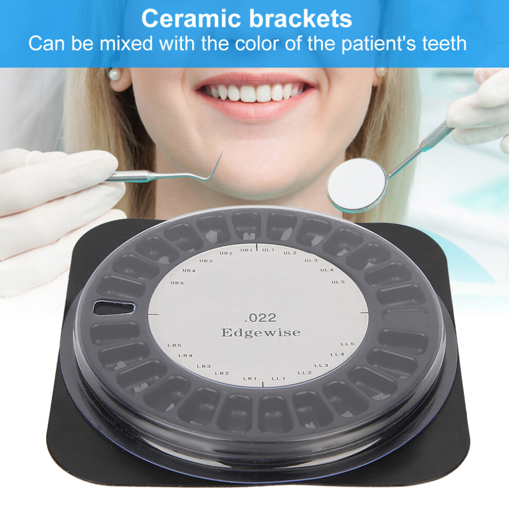 20pcs Ceramic Orthodontic Brackets for Teeth Correction Support Accessories