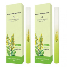 (2pcs) Mullein Herbal Diffuser Upgraded with Extracts of Mullein, Thyme and Mint for Cleansing Lungs, Improving Breathing