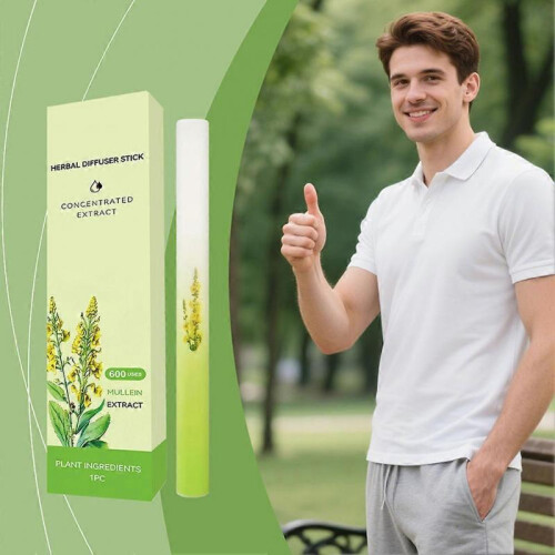 (3pcs) Mullein Herbal Diffuser Upgraded with Extracts of Mullein, Thyme and Mint for Cleansing Lungs, Improving Breathing 1