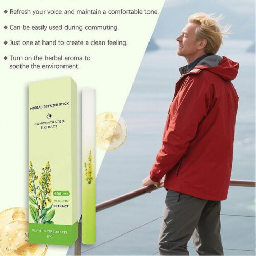 (3pcs) Mullein Herbal Diffuser Upgraded with Extracts of Mullein, Thyme and Mint for Cleansing Lungs, Improving Breathing 2