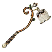Elegant Candle Snuffer, Candle Extinguisher with Long Handle, Candle Stopper for Safely Putting Out Candle Flame, Candle Accessories Gift (White)