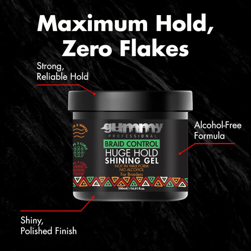 Gummy Braid Control Huge hold Shining Gel 500ml 1