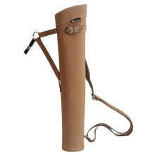 Outdoor Archery Quiver Back and Waist-Mounted Dual-Purpose Leather Traditional Quiver Bow And Arrow Equipment Accessories Arrow Storage Backpack(B)