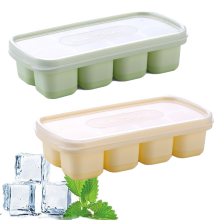 Bandejas para cubitos de hielo de silicona con certificación LFGB, multiusos con flexibilidad de fácil liberación, tapa extraíble para mayor