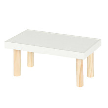Möbel im Maßstab 1:12 aus Massivholz, dekorative Accessoires, filigranes Design für rustikalen Charme, Miniatur-Couchtisch, einfache Montage durch