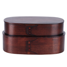 Recipiente portátil gourmet para alimentos com acabamento laqueado, feito de madeira de cedro de alta qualidade, ideal para uso amplo e seguro,