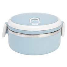 Lunchboxen fürs Büro, luftdichte Behälter mit Silikondichtung, Edelstahl-Gemüsefach hält Speisen frisch, ergonomischer Griff für einfachen