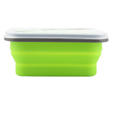 Recipientes dobráveis para armazenamento de alimentos com tampa hermética à prova de vazamentos, lancheira compacta e portátil para o escritório