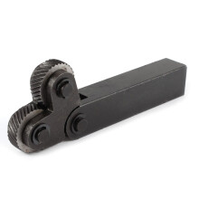 7 Stück Stahl-Doppelrad-Knurling-Werkzeugset mit 0,5 mm, 1 mm und 2 mm Rädern