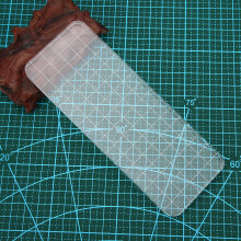 Acrylic Plate 16x6x0.9cm Flat Chinese Craft Sealing Tool with Small Square Grid