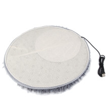 Plush Small Pet Electric Blanket USB Heating Pad Cats Dogs Silver Gray