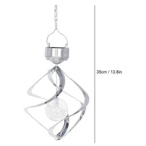 LED Solar Wind Chimes Light Waterproof RGB Gradient 35cm Outdoor Decor