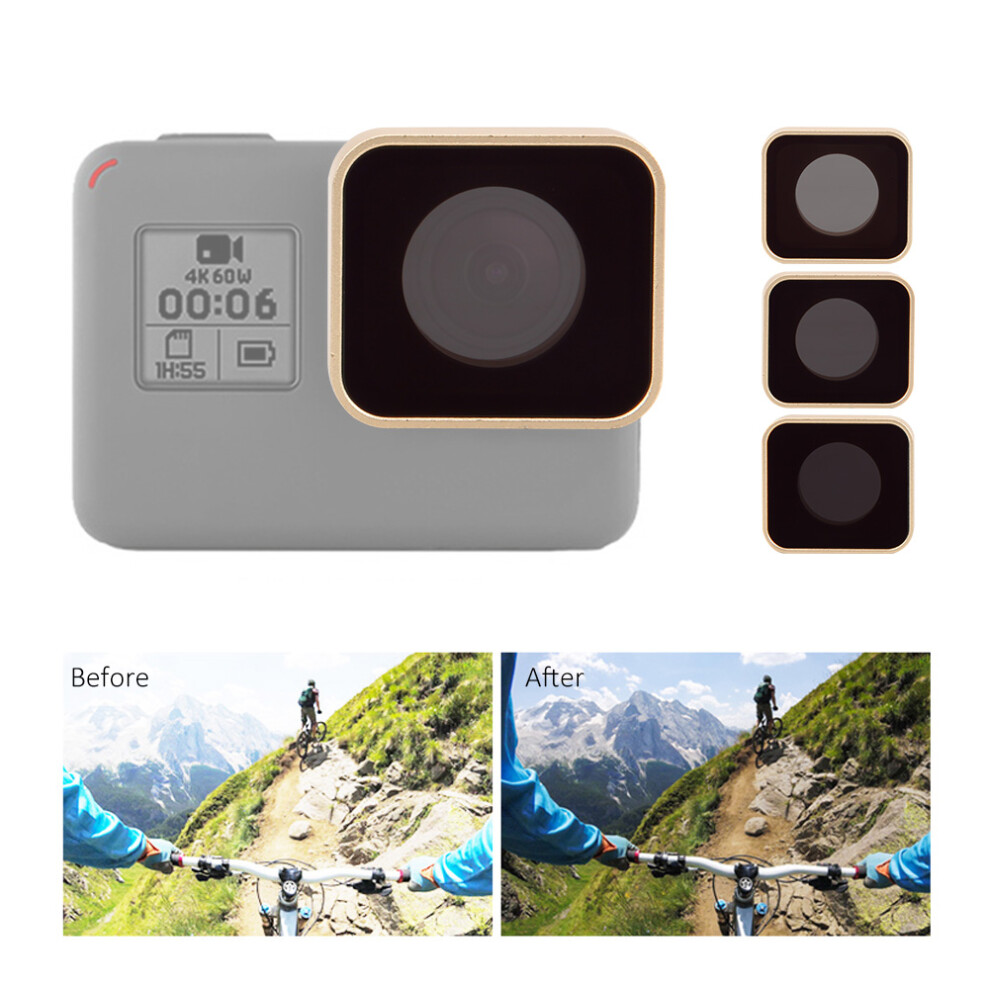 Action Camera Nd8/16/32 Lens Filter Aluminum Alloy For Gopro 5/6/7 8221362430560