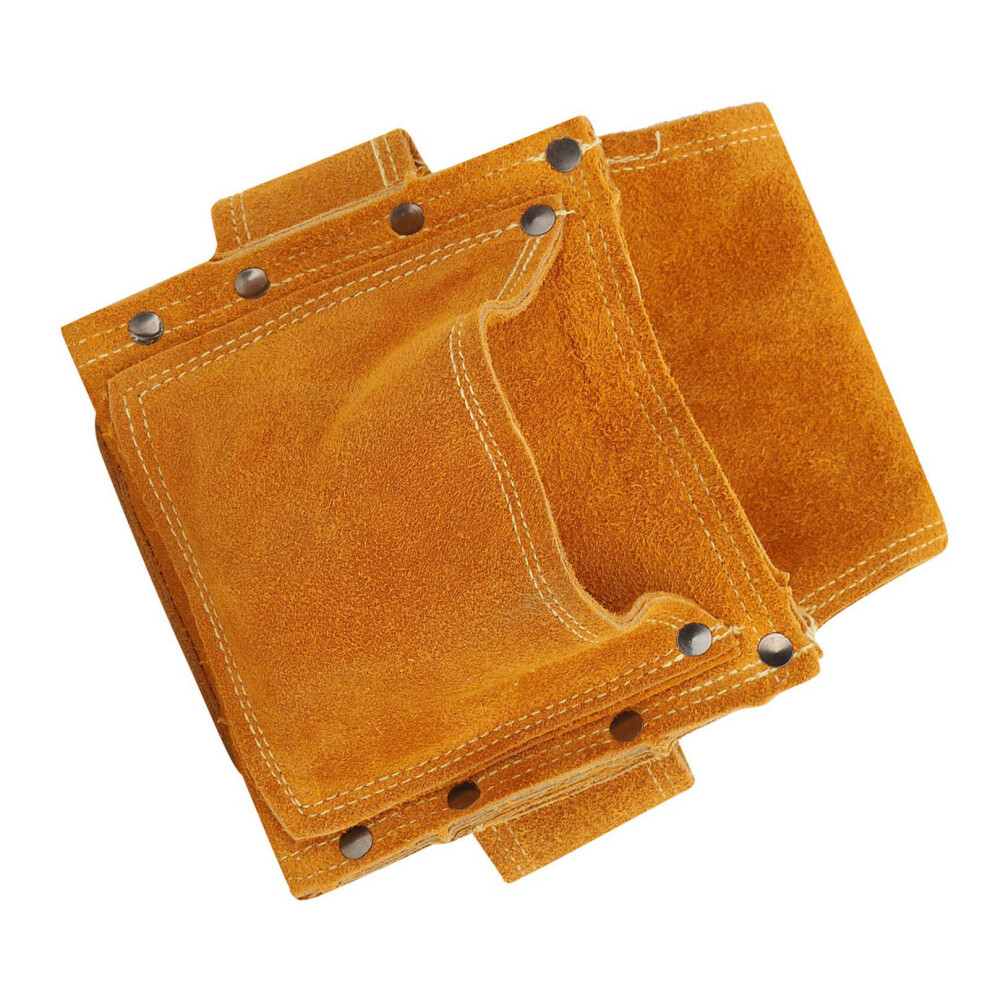 Multifunctional Cowhide Tool Waist Bag 18X7x14cm Durable Storage 9331362432156