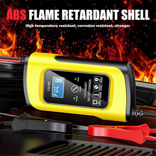 12V 8A Pulsladegerät mit LCD für Gel-Batterien