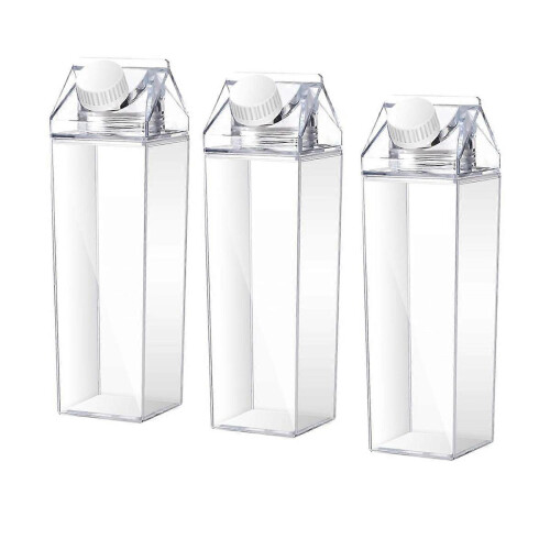 3x 1000ml Milchflaschen aus Kunststoff