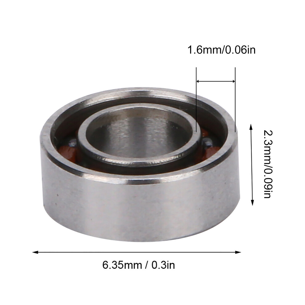 10pcs Stainless Steel Dental Bearing for High-Speed Handpiece, 6.35mm