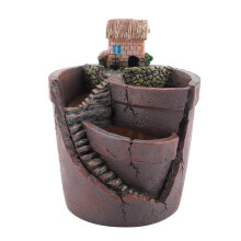 Miniatur-Pflanztöpfe, kreative Bonsai-Pflanzgefäße, Sukkulenten-Pflanzgefäße aus Harz, Garten-Dekorationstöpfe mit realistischem und filigranem