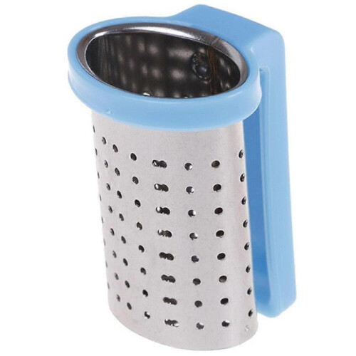(Blue) Stainless Steel Tea Infuser Loose Leaf Tea Diffuser With Handle Hanger Strainer Herbal Spice Filter Drinkware Tea Accessories