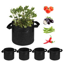 Veelzijdige kweekzakken voor duurzaam tuinieren, herbruikbare plantenpotten van 25x22 cm van non-woven stof met stevige handvatten en een transparant