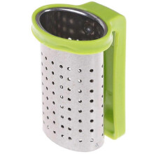 (Green) Stainless Steel Tea Infuser Loose Leaf Tea Diffuser With Handle Hanger Strainer Herbal Spice Filter Drinkware Tea Accessories